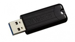49316, USB Stick, PinStripe, 16GB, USB 3.0, Black, Verbatim