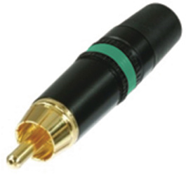 NYS373-5, Cinch cable plug black green, Rean