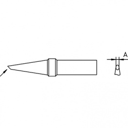 ET BB, Soldering tip Round shape beveled 2.4 mm, Weller