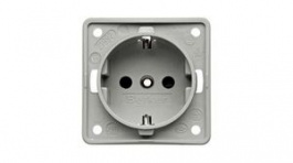 941852506, Wall Outlet INTEGRO 1x DE Type F (CEE 7/3) Socket Flush Mount 16A 250V Grey, Berker