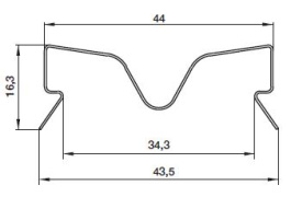 KC-195, Натуральный; L: 44мм; H: 16,3мм; нержавеющая сталь, Seifert electronic