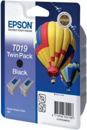 T019402, Ink twin pack T019 black, Epson