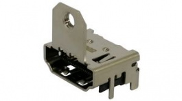 208658-1052, Right Angle HDMI Connector with Flange, Female, 19 Poles, Molex