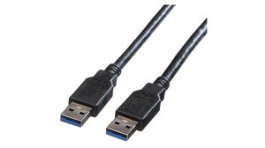 11.02.8971, Cable USB-A Plug - USB-A Plug 3m USB 3.0 Black, Roline