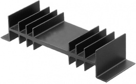 SK 01/1000/SA, Heat sink 1000 mm 28 K/W black anodised, Fischer Elektronik
