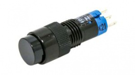 AB1M-M1B, Pushbutton Switch 1CO Momentary Function Black, IDEC