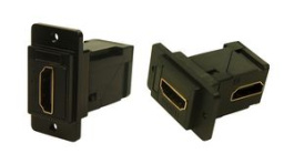 CP30753MB3, Panel Feed-through Black Metal Frame Connector, M3, HDMI Socket - HDMI Socket, Cliff