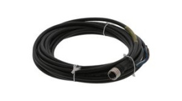1200651978, Micro-Change (M12) Single-Ended Cordset 5 Poles Female (Straight) to Pigtail 0.34mm² Black PVC 5m, Molex