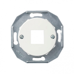 E51 022 94 00, Centre plate 1x 8-pole white, Renova, SCHNEIDER ELECTRIC