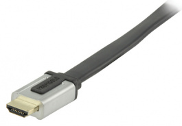 PROV1601, HDMI cable with Ethernet 1 m Silver, PROFIGOLD