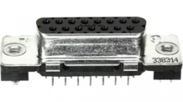 1-338314-2, 15POS.HD20 REC.ASSY D Subminiature Connector 15 Contact(s) Female Solder Terminal %234/40 Unc Receptacle, TE Connectivity