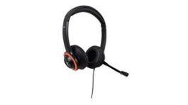HU540E, Headphones, On-Ear, USB, Black / Red, V7