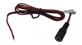 RND 205-01268, DC Connection Cable, 2.5x5.5x9.5mm Socket, Straight, 1m, RND Connect