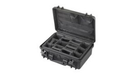 RND 600-00298, Watertight Case with Padded Dividers and Organizer, 19.64l, 464x366x176mm, Polypropylene (PP), Black, RND Lab
