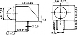 A96B/SDRSYGW/S530-E2, PCB LED 5 mm round Red / Green standard, Everlight