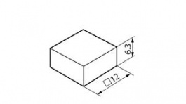 AT4059E, Flat Cap 12 mm 12 mm 6.3 mm, NKK Switches (NIKKAI, Nihon)