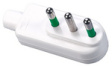 80040 Flat plug plug angeled white Italian plug