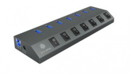 IB-HUB1701-C3, USB Hub, 7x USB A Socket - USB A Plug, ICY BOX