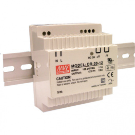 DR-60-24, Switched-Mode Power Supply Adjustable, 24 VDC/2.5 A, 60 W, MEAN WELL