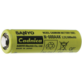 N-600AAK, NiCd Battery 1.2 V 600 mAh Consumer version, Sanyo