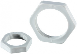 GMN-48, Hex lock nutNWgrey, PMA AG (Cable protection)