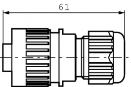 CA 3 LD, Cable box, 3p+E CA Poles=4 Female, Hirschmann
