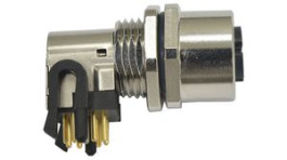 MSXS-08PFFR-SH7002, M12 Right Angle Socket Sensor Connector, 8 Poles, X-Coded, Solder, ALTW Technology