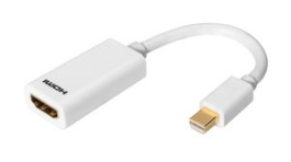 AK-340411-001-W, Adapter, Mini DisplayPort Plug - HDMI Socket, DIGITUS