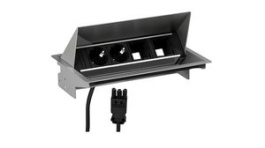 900.402, Desk Outlet with 2x Custom Module CONEO 2x DE Type F (CEE 7/3) Socket - GST18i3 Plug 200mm, Bachmann