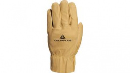 FBH6009, Water-Repellent Leather Glove Size=9 Beige, Delta Plus