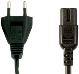 VML1002EC, Mains cable Euro-Plug C7-Socket 2.0 m, Bandridge