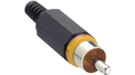 XSTO 1 GELB, RCA plug black yellow, Lumberg Connect