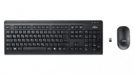 S26381-K410-L440, Silent Slim Wireless Keyboard and Mice, 1600dpi USB Black, Fujitsu