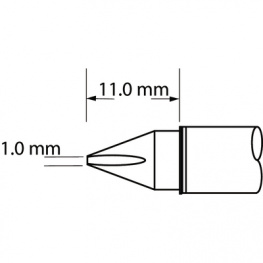 SFV-CH10, Soldering Tip Chisel 1.0 mm 390 °C, Metcal