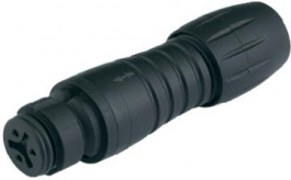 99 9206 00 03, Cable socket 3-pole black Poles 3 3 A 125 VAC/VDC, Binder