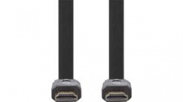 CVGP34100BK100, HDMI Cable with Ethernet Flat HDMI Plug - HDMI Plug 10m, Nedis (HQ)