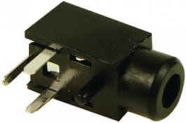 FC68102, Гнездо; Jack 2,5мм; "мама"; mono; с выключателем; THT, Cliff