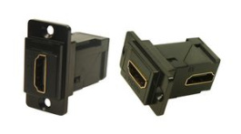 CP30753MB, Panel Feed-through Black Metal Frame Connector, CSK, HDMI Socket - HDMI Socket, Cliff