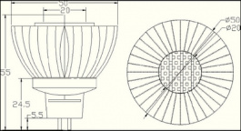 QRL-MR16CW6-40, LED lamp GX5.3, Oshino Lamps