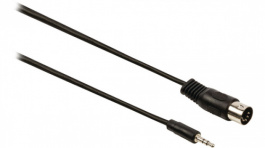 VLAP20100B20, DIN audio cable 2 m Black, Valueline