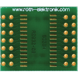 RE932-08, Laboratory card FR4 Epoxide + chem. Ni/Au SO28w Adapter, Roth Elektronik