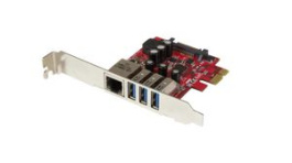 PEXUSB3S3GE, PCI Express USB-A and RJ45 Card with SATA Power, 3x USB 3.0, PCI-E x1, StarTech.com