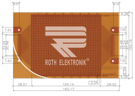 RE225-HP, Laboratory card Phenol hard-paper FR2, Roth Elektronik