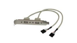 USBPLATE, 2-Port USB-A Slot Plate 286 mm Black, StarTech.com