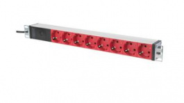 DN-95410-R, Power Distribution Unit 8x DE Type F (CEE 7/3) Socket - IEC 60320 C14 Plug, DIGITUS