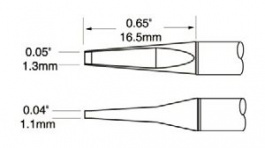 PTC-7CH1713A, Soldering cartridge Blade 1.3mm, Metcal