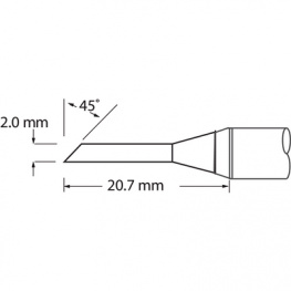 SFV-DRH420A, Soldering tip Chamfer 2.0 mm, Metcal