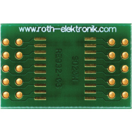 RE932-06, Laboratory card FR4 Epoxide + chem. Ni/Au SO20w Adapter, Roth Elektronik