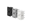 3-135-278 IEC Strip Block, White, F Type, Number of Outlets - 2