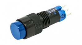 AB1M-A1S, Pushbutton Switch 1CO Latching Function Blue, IDEC